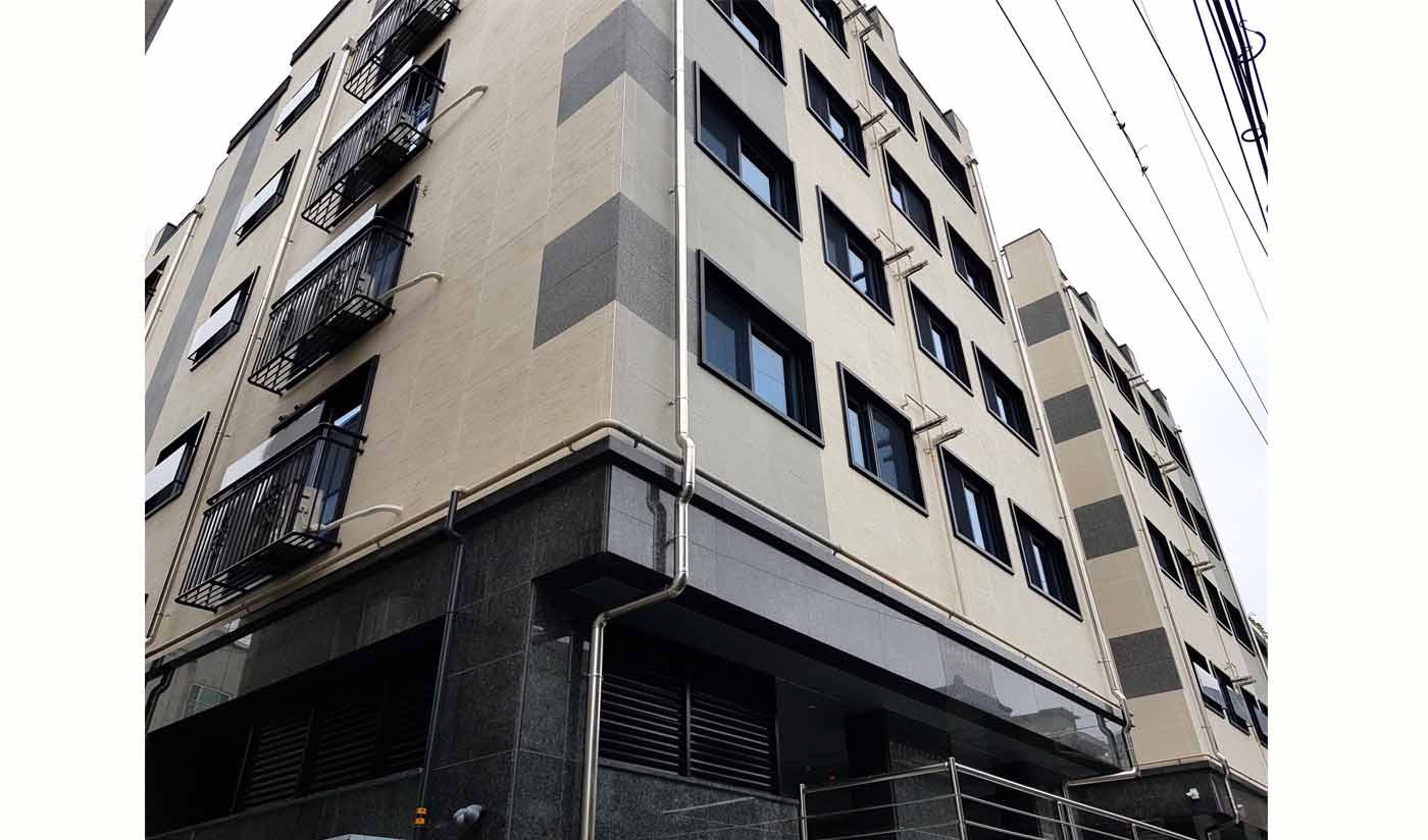 韓國首爾大興洞公寓商用住宅外裝飾（洞石、花崗巖）